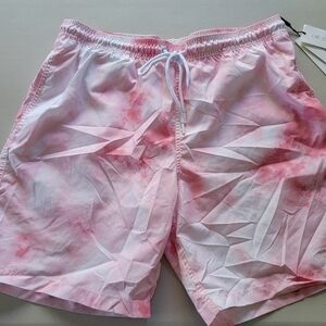 Calvin Klein Pink Tie-Dye Swim Shorts Size L